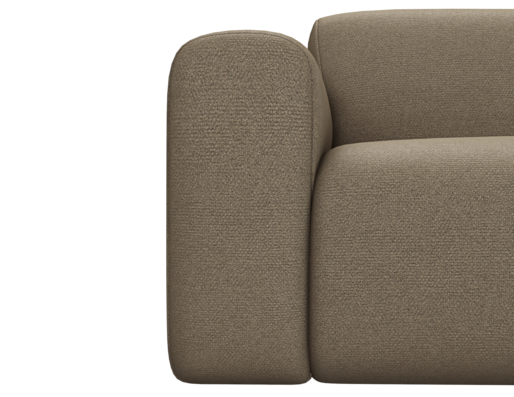 Nollie Monza 07 Earth armchair with plush fabric and modern design, featuring a comfortable cushioned seat and stylish wooden legs.