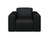 Black Nollie armchair with sleek design and cushioned seating, featuring Monza 88 style for modern living spaces.