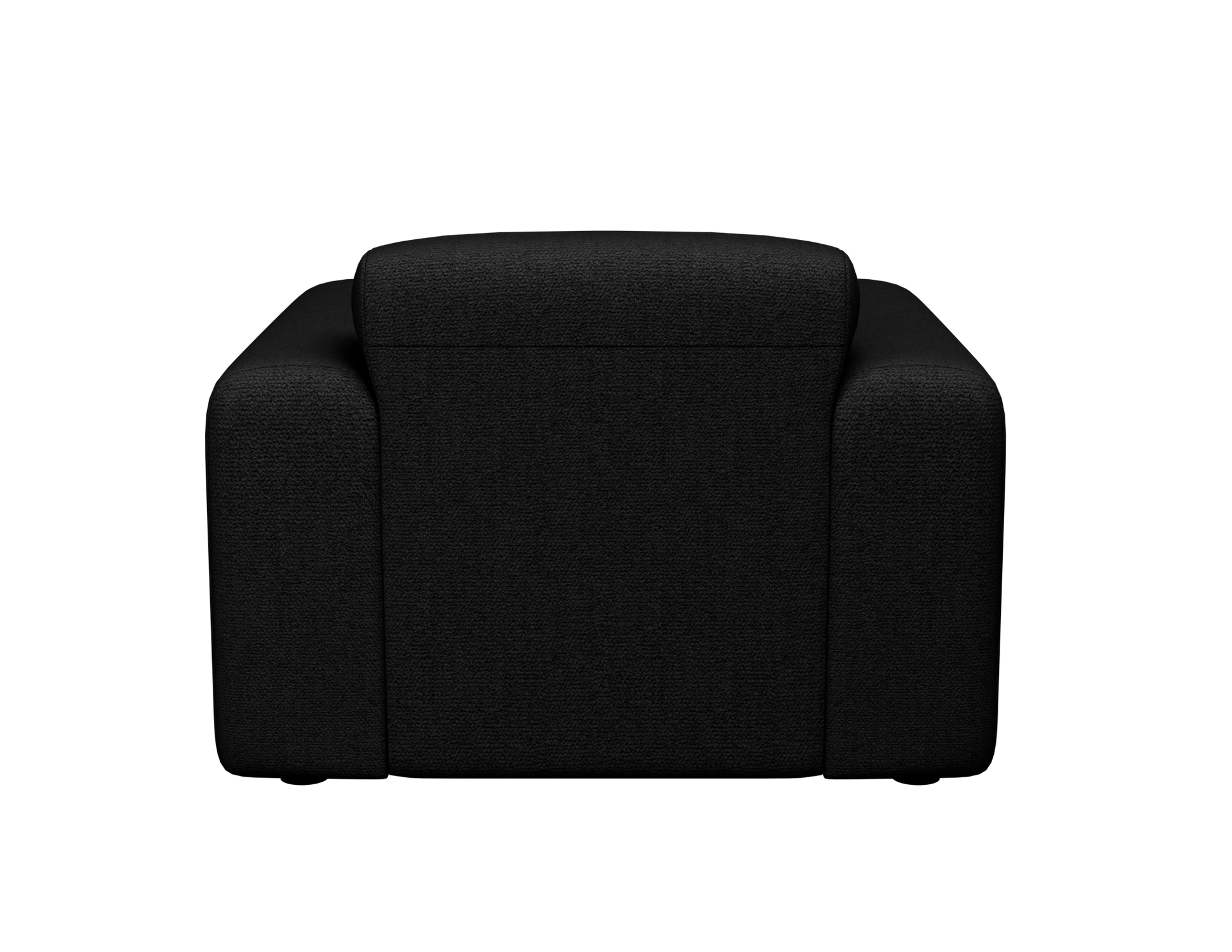 Black Nollie armchair Monza 88 by My Store featuring a modern, cushioned design with sleek black upholstery.