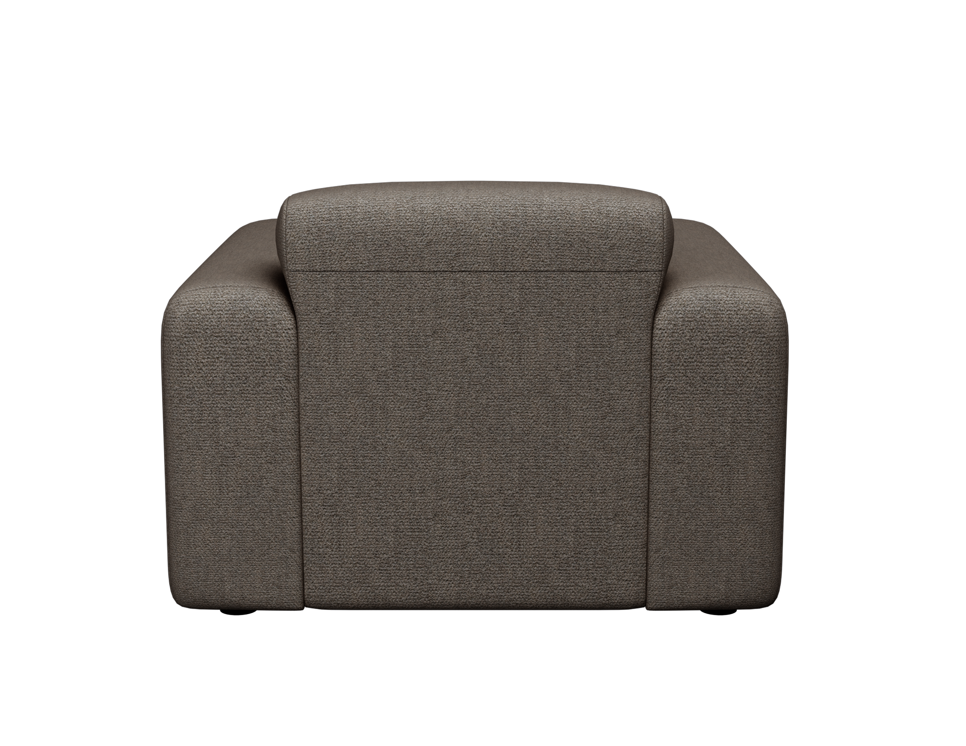 Nollie Monza 97 Clay armchair with plush fabric and modern design, featuring a comfortable cushioned seat and stylish wooden legs.