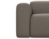 Nollie Monza 97 Clay armchair with beige fabric upholstery and wooden legs, modern and stylish living room furniture.