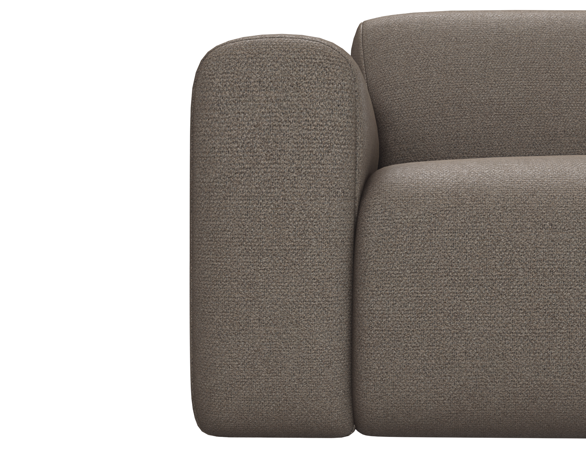 Nollie Monza 97 Clay armchair with beige fabric upholstery and wooden legs, modern and stylish living room furniture.