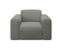 Grey Nollie Teddy 03 armchair with plush fabric, modern design, and cushioned seat for comfortable seating.