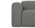 Grey Nollie armchair Teddy 03 by My Store featuring plush fabric and modern design, shown in a cozy living room setting.