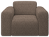 Brown Nollie Teddy 04 armchair with plush fabric and modern design, featuring a comfortable, stylish seating option.