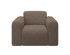 Brown Nollie armchair with plush teddy fabric from My Store, featuring a cozy, modern design and soft cushioning.