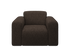 Nollie Teddy 09 chocolate armchair with plush fabric and modern design, featuring cushioned seat and backrest for comfortable seating.