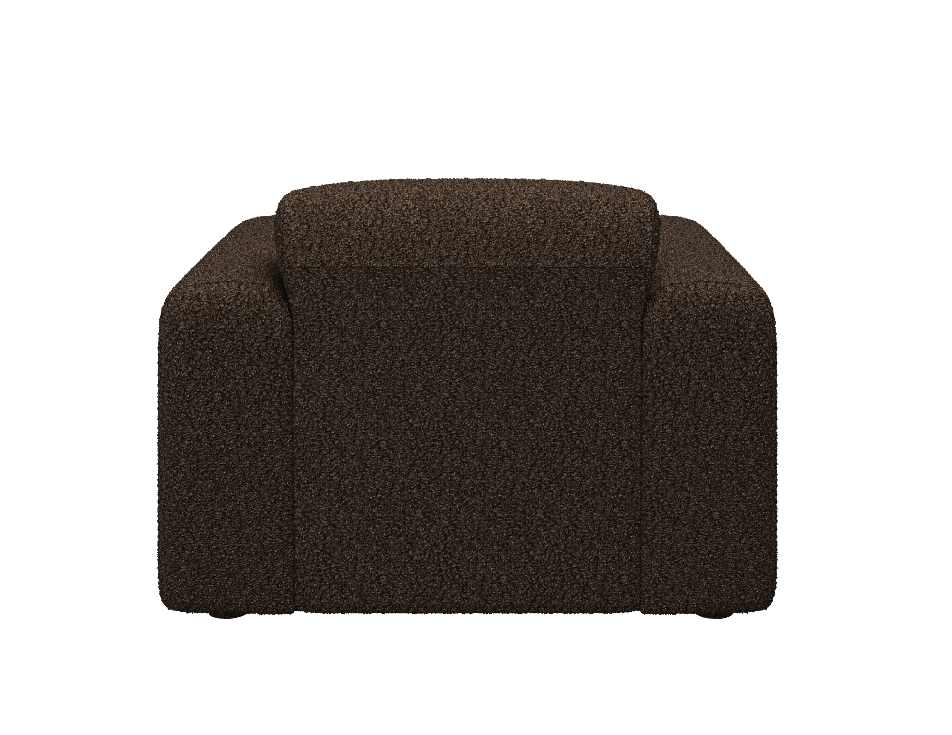 Chocolate Nollie Teddy 09 armchair by My Store with plush fabric, modern design, and comfortable seating in a cozy living space.