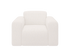 Nollie Teddy 98 Ivory armchair by My Store with plush fabric and modern design, shown with soft, cozy appearance.