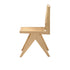 Natural rattan dining chair without armrests, Pierre style by My Store, featuring a woven rattan design and sturdy wooden legs.