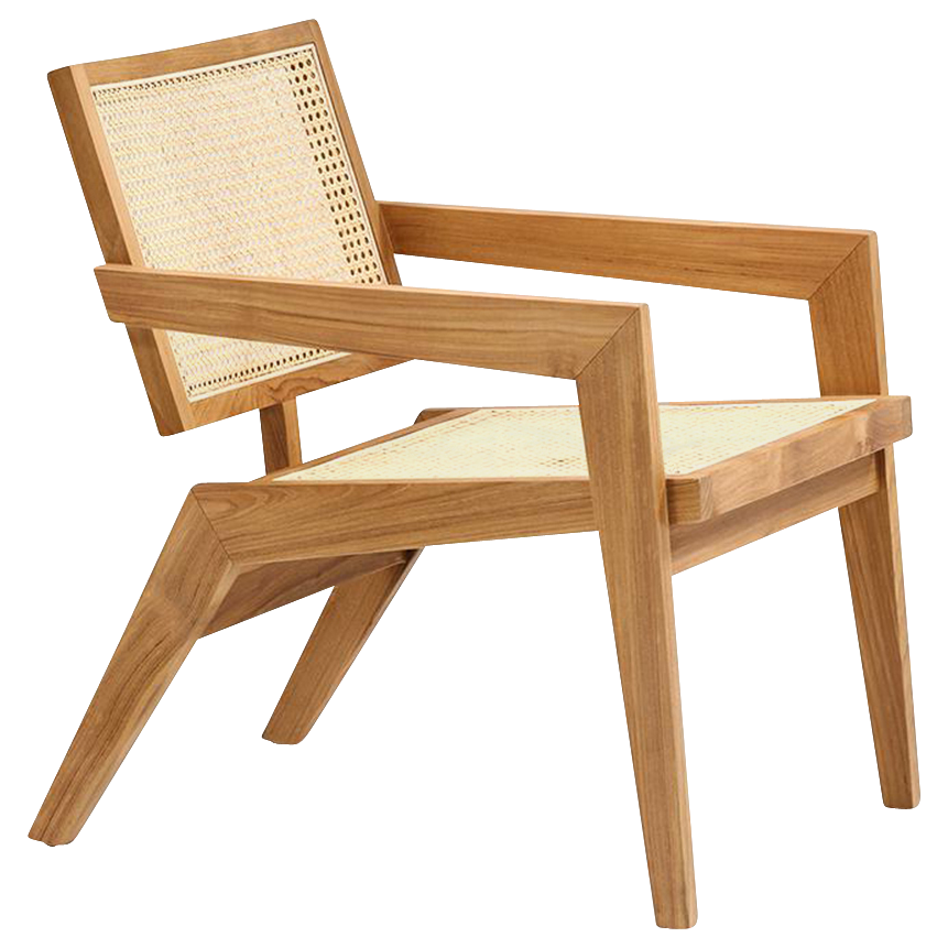 Brown rattan fauteuil named Pierre featuring a cozy, woven design with a sturdy frame, perfect for stylish seating.
