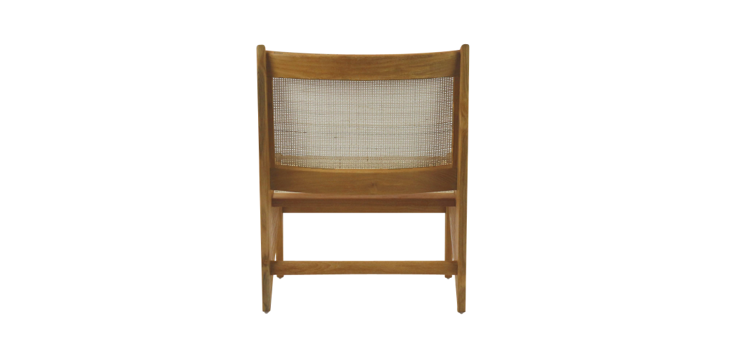 Brown rattan Kangaroo Chair named Pierre with a cozy, curved design, perfect for stylish indoor or outdoor seating.