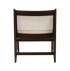Dark brown rattan Kangaroo Chair named Pierre with a cozy, rounded design and sturdy frame for stylish seating.