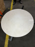 Round Crema Marfil beige marble coffee table with 60cm diameter, modern style and polished surface.