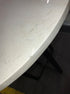 Round Crema Marfil beige marble coffee table with a 60cm diameter, featuring a smooth polished surface and elegant design.