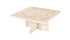 Travertine coffee table with sleek, natural stone surface and modern design, perfect for contemporary living rooms.