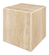 Travertine cube from My Store showing a smooth, natural stone surface with a geometric cube shape.