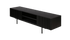 Black oak YOKU TV cabinet with sleek modern design, featuring spacious storage compartments and minimalist style.