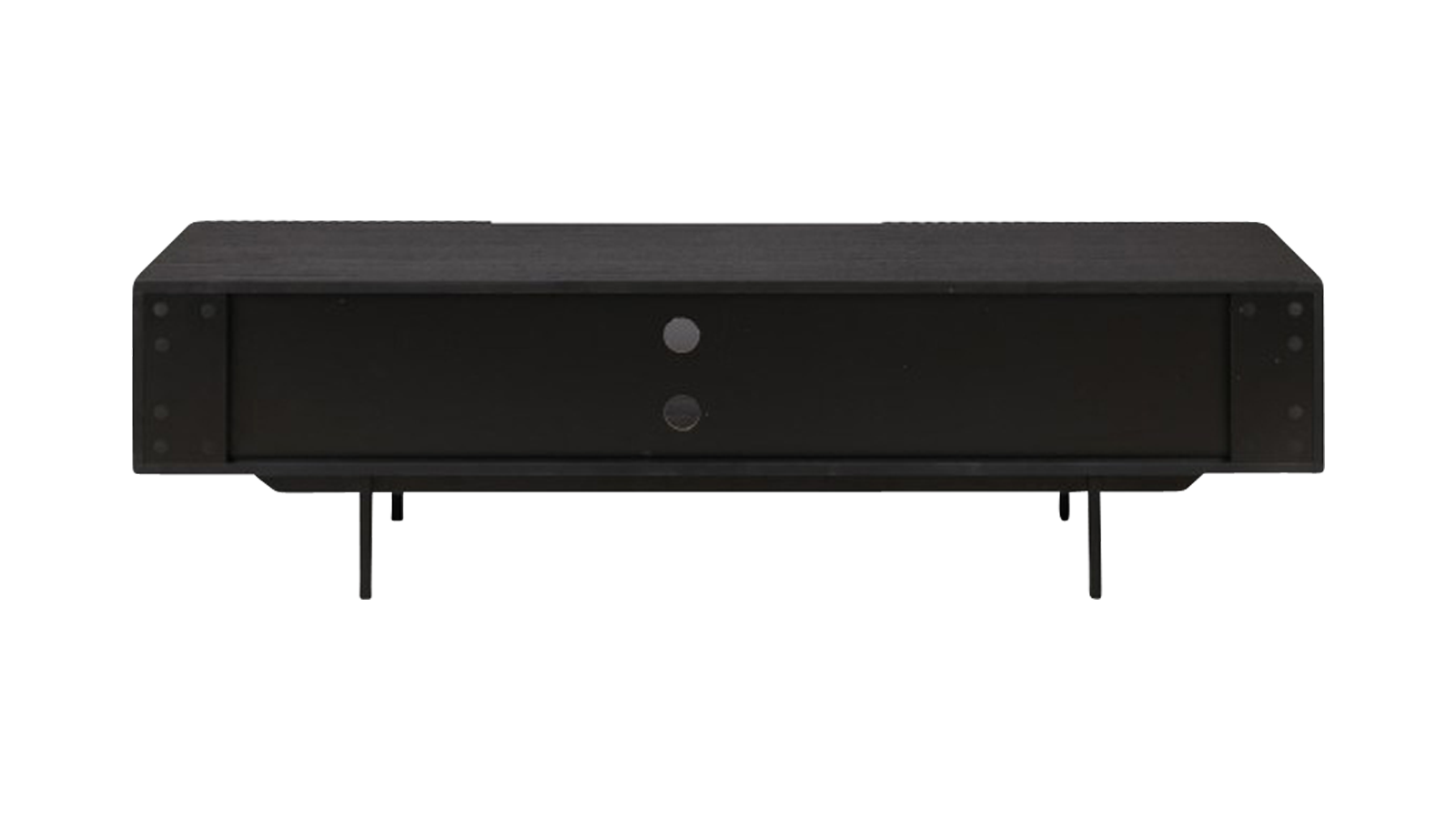 Black oak YOKU TV cabinet from My Store, modern wooden media console with sleek design and ample storage space.