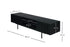 Black oak YOKU TV cabinet featuring a sleek, modern design with spacious storage compartments.
