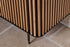 Brown oak ZINIA cabinet by My Store featuring a stylish design with wood grain finish and modern storage compartments.