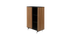 Brown oak ZINIA Cabinet by My Store featuring modern design and sleek storage space.
