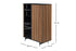 Brown oak ZINIA cabinet from My Store featuring a sleek, modern design with clean lines and ample storage space.