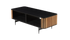 Brown oak ZINIA Low Cabinet by My Store with sleek design and storage compartments.