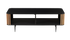 Brown oak ZINIA low cabinet by My Store, featuring sleek storage with modern design and smooth finish.