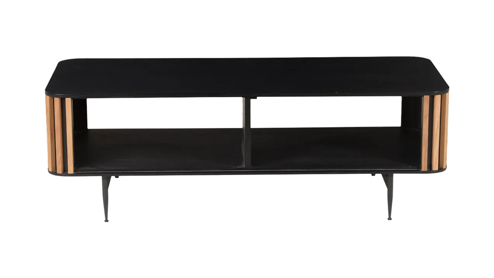 Brown oak ZINIA low cabinet by My Store with sleek design and storage drawers, perfect for modern living spaces.