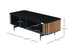 Brown oak ZINIA Low Cabinet by My Store, showcasing a sleek wooden storage unit with clean lines and modern design.