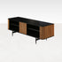 ZINIA TV-meubel in bruin eikenhout finish, modern design with spacious storage compartments, by My Store.
