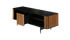 ZINIA TV-meubel in bruin eikenhout decor with sleek design, ideal for modern living room entertainment setup.