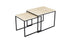 Glossy Crema Marfil beige marble coffee table set with sleek, modern design, showcasing smooth surfaces and elegant craftsmanship.