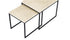 Cream beige marble coffee table set with glossy finish, featuring sleek design and sturdy base, by My Store.