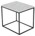 Glossy Bianco Carrara white marble side table with sleek, modern design, featuring a smooth surface and sturdy base.