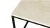 Crema Marfil beige marble side table with glossy finish, modern design, and round top from My Store.