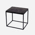 Dark Emperador brown marble side table with a glossy finish, showcasing a sleek and elegant design.