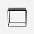 Dark Emperador brown marble side table with glossy finish, modern design, by My Store.