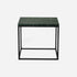 Glossy India Green marble side table with sleek design, perfect for modern living spaces.