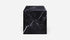 Matte Nero Marquina black marble cube with smooth surface, showcasing elegant natural stone patterns.