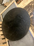 My Store KIYO round dining table with Nero Marquina black marble top, 110 cm diameter, matte finish with minor surface scratches