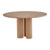 Round dining table by My Store with natural oak finish, featuring a sleek design and sturdy wooden construction.