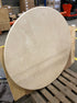 My Store KIYO round dining table with Crema Marfil beige marble top, 130 cm diameter, in perfect condition.