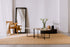 Matte round marble coffee table set in Crema Marfil beige with sleek design, ideal for modern living rooms.