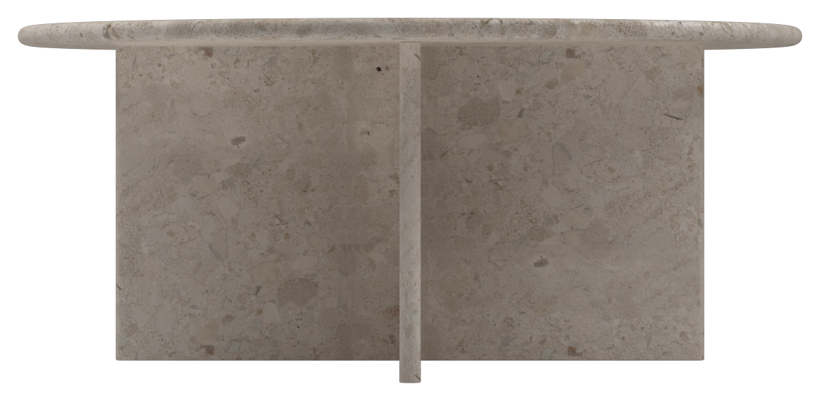 Crema Altea LOU coffee table by My Store with a sleek modern design and wooden finish, shown from a side angle.