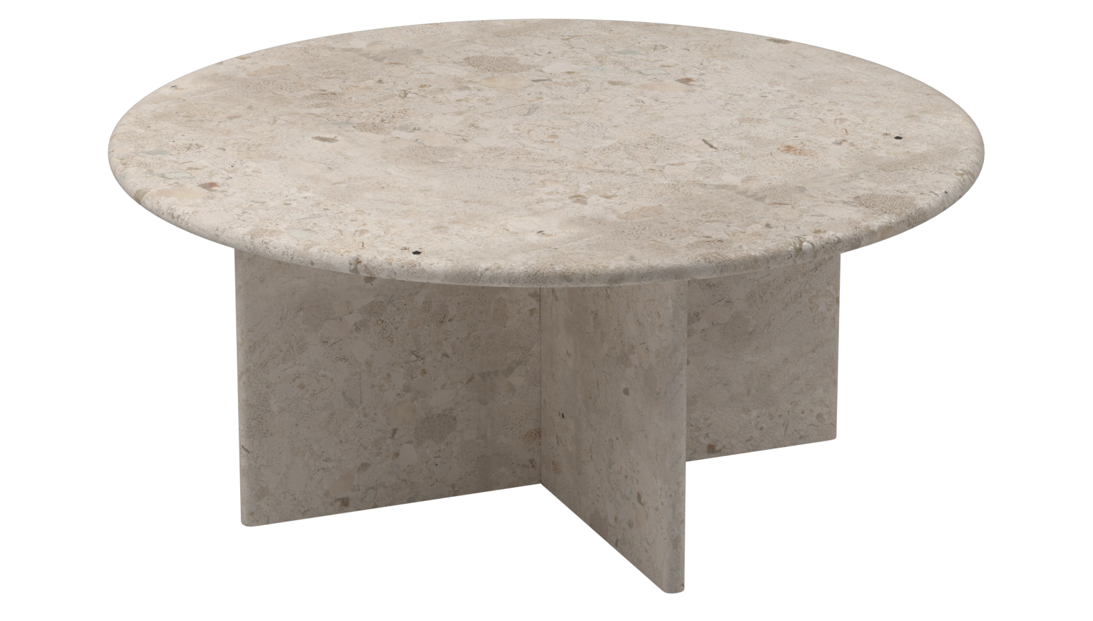 Cream-colored LOU coffee table by Crema Altea with a sleek, modern design and smooth wooden surface.