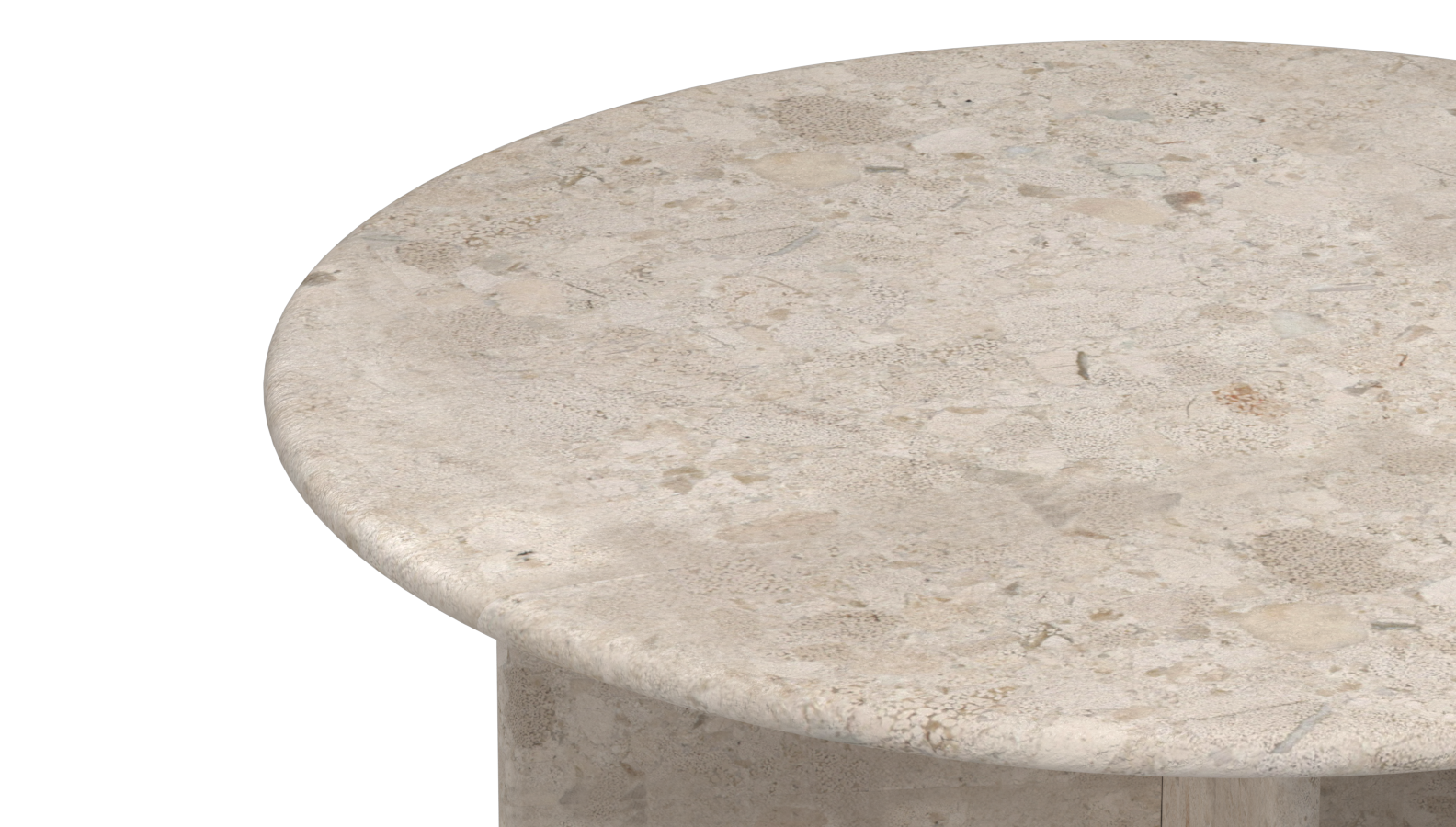 Cream-colored LOU coffee table by Crema Altea featuring a modern design with smooth edges and a spacious surface.