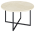 Round Crema Marfil beige marble coffee table with matte finish, 60cm diameter, perfect condition, by My Store.