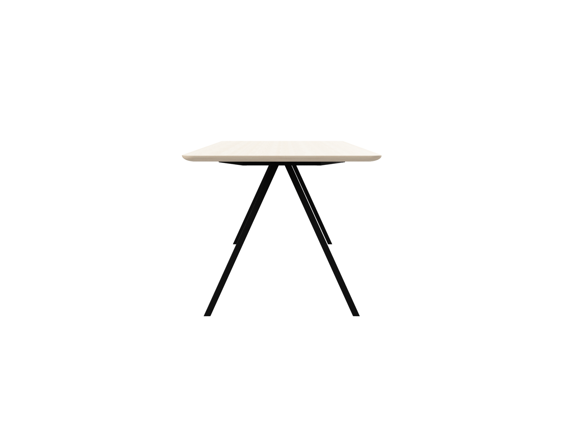Rectangular oak dining table with ash white V-frame from My Store, showcasing a sleek, modern design with smooth surfaces and sturdy legs.